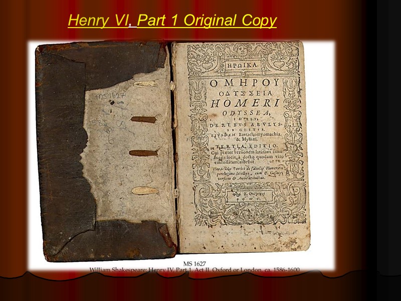 Henry VI, Part 1 Original Copy